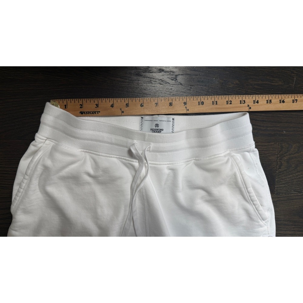 Reigning Champ Mens White Midweight Terry Slim Sweatpants Joggers M - Picture 6 of 6